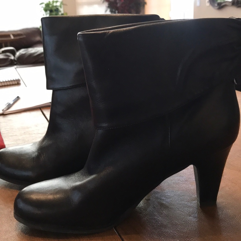 BCBG Leather Booties, Size 8.5